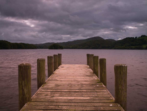 Jetty at dusk, lake district, Cumbria Poster Print by Assaf Frank - Item # VARPDXAF20090924380