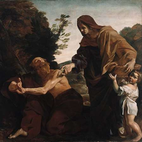 Elijah Receiving Bread from the Widow of Zarephath Poster Print by Giovanni Lanfranco - Item # VARPDX456790