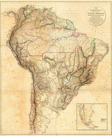South America, 1814 Poster Print by Aaron Arrowsmith - Item # VARPDX294920