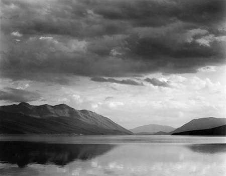 Evening, McDonald Lake, Glacier National Park, Montana - National Parks and Monuments, 1941 Poster Print by Ansel Adams - Item # VARPDX460733