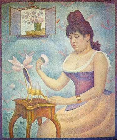 Young Woman Powdering Herself Poster Print by Georges Seurat - Item # VARPDX374415