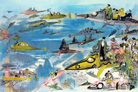 Futuristic Look at Air Travel in the Year 2000 Poster Print by Inventions - Item # VARPDX376336