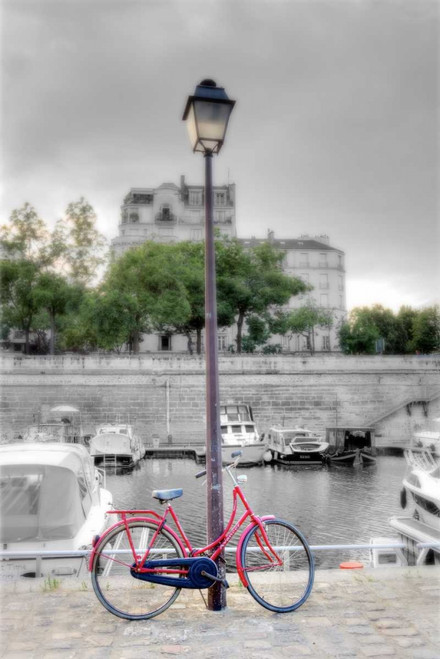 Bicycle St Martin Canal #1 Poster Print by Alan Blaustein