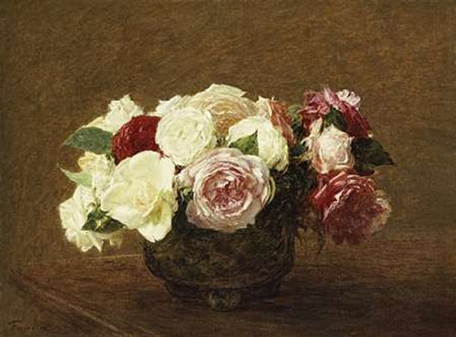 Roses Poster Print by Henri Fantin Latour - Item # VARPDX264874 Roses Poster Print by Henri Fantin Latour - Item # VARPDX264874