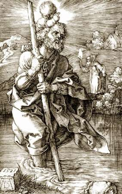 Saint Museumistopher Facing Right Poster Print by Albrecht Durer - Item # VARPDX266251