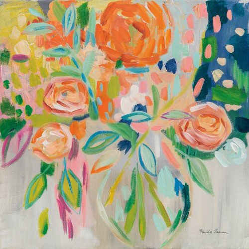 Summer Orange Floral Poster Print by Farida Zaman - Item # VARPDX33423HR