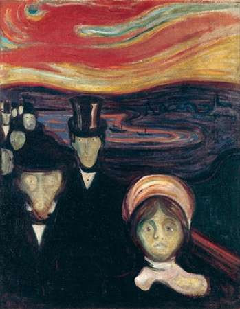 Anxiety, 1894 Poster Print by Edvard Munch