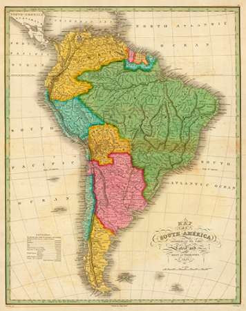 Map of South America, 1826 Poster Print by Anthony Finley - Item # VARPDX295506