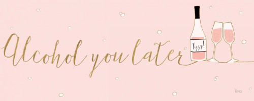 Underlined Bubbly IV Pink Poster Print by Veronique Charron - Item # VARPDX34820