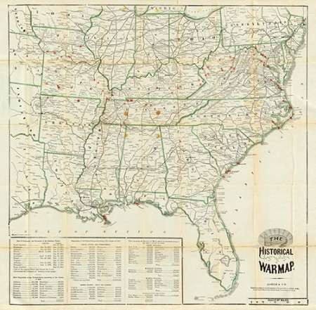 The United States Historical War Map, 1862 Poster Print by Asher and Company - Item # VARPDX294923
