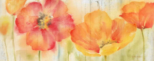 Poppy Meadow Spice Woodgrain Panel Poster Print by Cynthia Coulter - Item # VARPDXRB11962CC