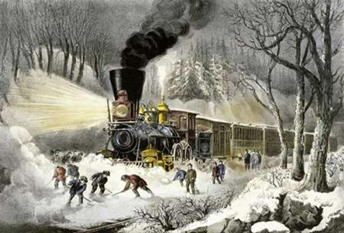 American Railroad Scene/Snowbound Poster Print by Currier and Ives - Item # VARPDX277163