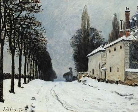 Snow On The Road Louveciennes Poster Print by Alfred Sisley - Item # VARPDX374440