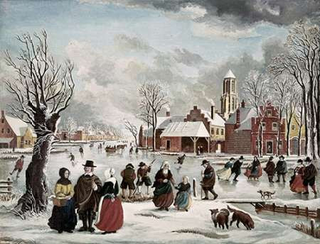 Winter Life In Holland Poster Print by J. Van der Bowlen - Item # VARPDX276832