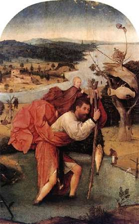 St Museumistopher Carrying The Museumist Child Poster Print by Hieronymus Bosch - Item # VARPDX372606