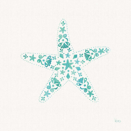 Sea Charms I Teal no Words Poster Print by Veronique Charron - Item # VARPDX33000