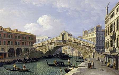 The Rialto Bridge, Venice Poster Print by Giovanni Antonio Canal - Item # VARPDX266038