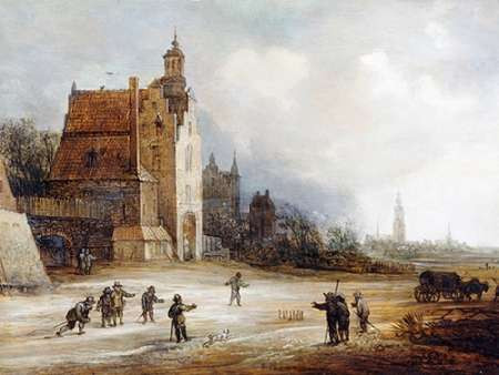 Soldiers Playing Skittles On a Road Poster Print by Frans De Momper - Item # VARPDX264790