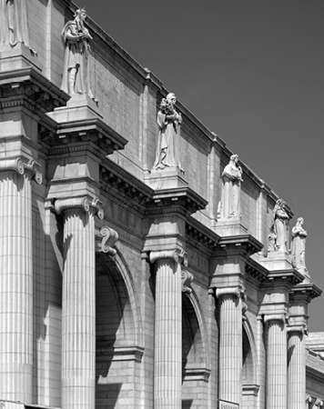 Union Station facade and sentinels, Washington, D.C. - Black and White Variant Poster Print by Carol Highsmith - Item # VARPDX463822