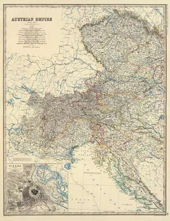 Austria West, 1861 Poster Print by Alexander Keith Johnston - Item # VARPDX295546