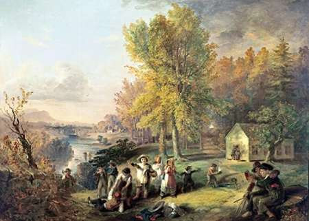 Dismissal of School On An October Afternoon Poster Print by Henry Inman - Item # VARPDX278066