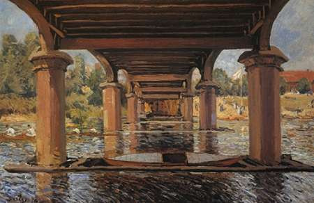Under The Bridge At Hampton Court Poster Print by Alfred Sisley - Item # VARPDX374451