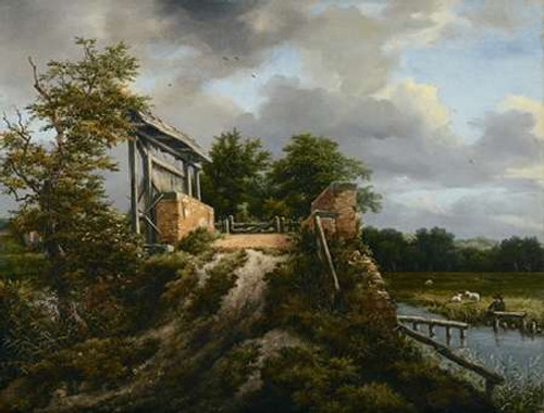 Bridge with a Sluice Poster Print by Jacob Van Ruisdael - Item # VARPDX459974