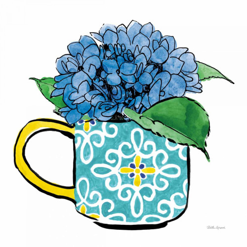 Floral Teacups III Poster Print by Beth Grove - Item # VARPDX32789