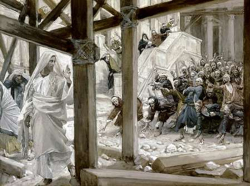They Cast Stones at Him Poster Print by James Tissot - Item # VARPDX280531