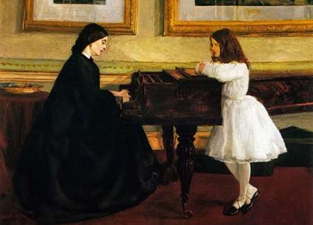 At The Piano Poster Print by James McNeill Whistler - Item # VARPDX374735