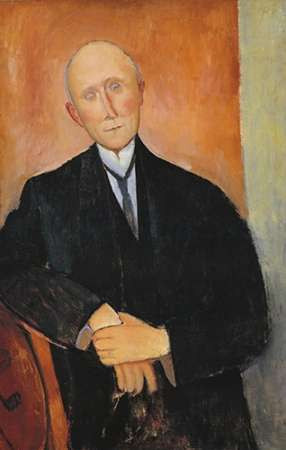 Seated Man With Orange Background Poster Print by Amedeo Modigliani - Item # VARPDX373728