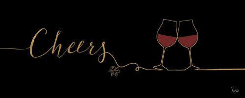 Underlined Wine I Black Poster Print by Veronique Charron - Item # VARPDX33713