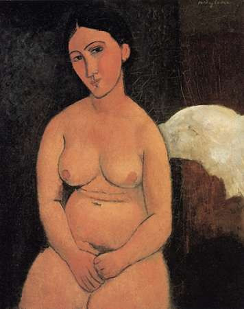 A Seated Nude Poster Print by Amedeo Modigliani - Item # VARPDX373597