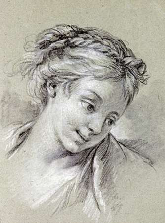 Head of a Girl Looking Down To The Right Poster Print by Francois Boucher - Item # VARPDX265967