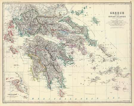 Greece, 1861 Poster Print by Alexander Keith Johnston - Item # VARPDX295548