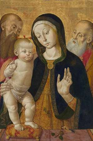 Madonna and Child with Two Hermit Saints Poster Print by Bernardino Fungai - Item # VARPDX456090
