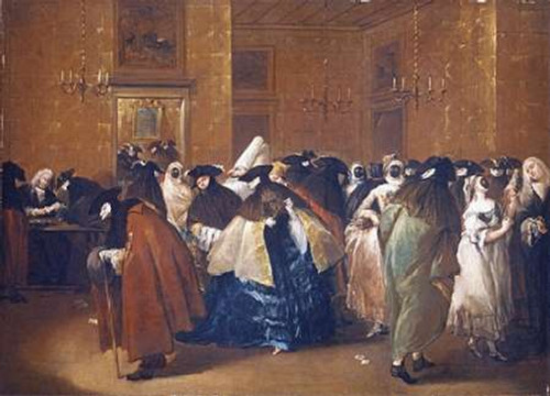 Ladies and Gentlemen In Carnival Costume In The Ridotto, Venice Poster Print by Francesco Guardi - Item # VARPDX264969