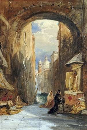 Venice: An Edicola Beneath An Archway Poster Print by James Holland - Item # VARPDX266572