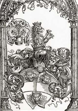 Coat Of Arms With Three Lions Heads Poster Print by Albrecht Durer - Item # VARPDX372777
