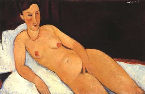 Nude With Coral Necklace Poster Print by Amedeo Modigliani - Item # VARPDX373696