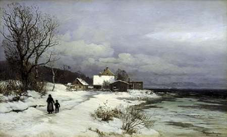 Starnberger Sea Under Snow Poster Print by Anders Anderson Lundby - Item # VARPDX281663