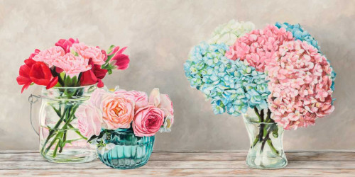 Fleurs et Vases Blanc Poster Print by Remy Dellal - Item # VARPDX2DE3979