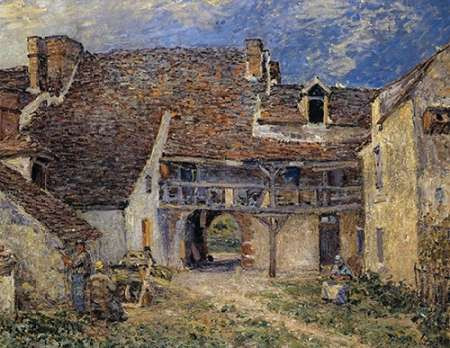 Courtyard Of Farm At St Mammes Poster Print by Alfred Sisley - Item # VARPDX374424