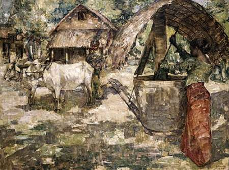 Milling Grain, Ceylon Poster Print by Edward Atkinson Hornel - Item # VARPDX266587