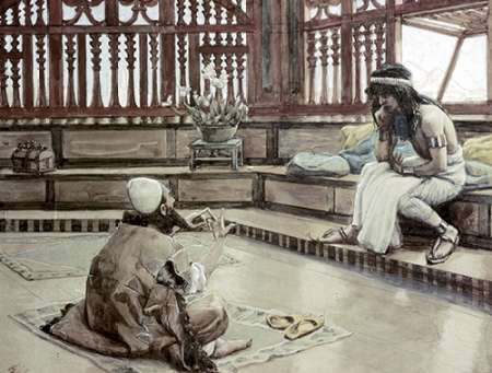 Joseph Converses With Judah, His Brother Poster Print by James Tissot - Item # VARPDX280381