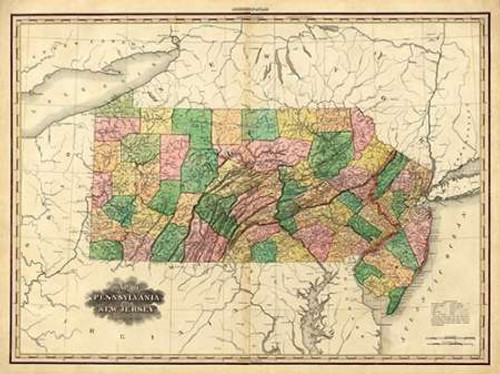 Pennsylvania and New Jersey, 1823 Poster Print by Henry Tanner - Item # VARPDX295345