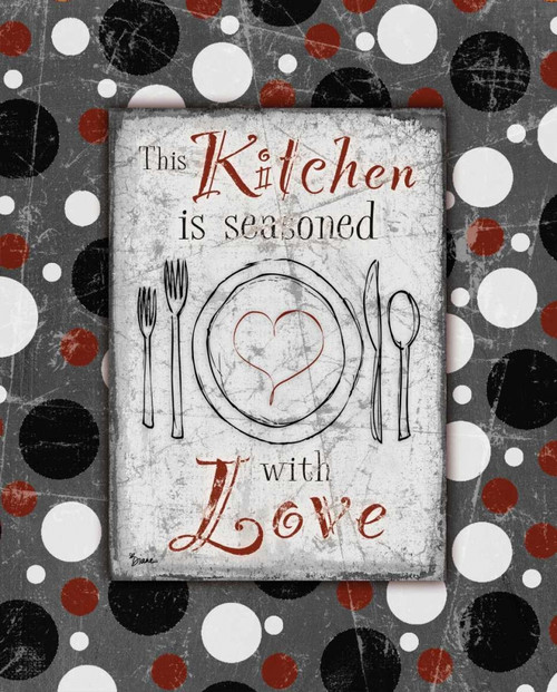 Kitchen Love Grey Poster Print by Diane Stimson # DSRC224C1