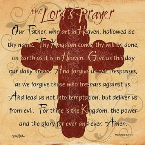 The Lords Prayer Cross Poster Print by Diane Stimson - Item # VARPDXDSSQ267A