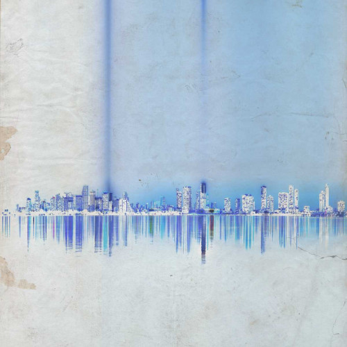 Miami in Blue Poster Print by Kimberly Allen # KASQ050B