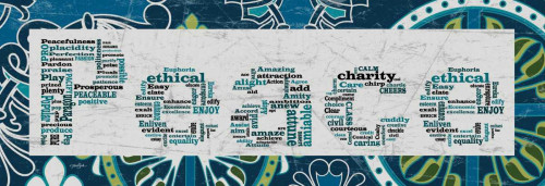 Blue Pattern Peace Poster Print by Diane Stimson # DSPL229G2